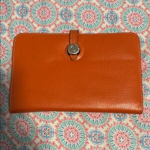 Orange Leather Wallet